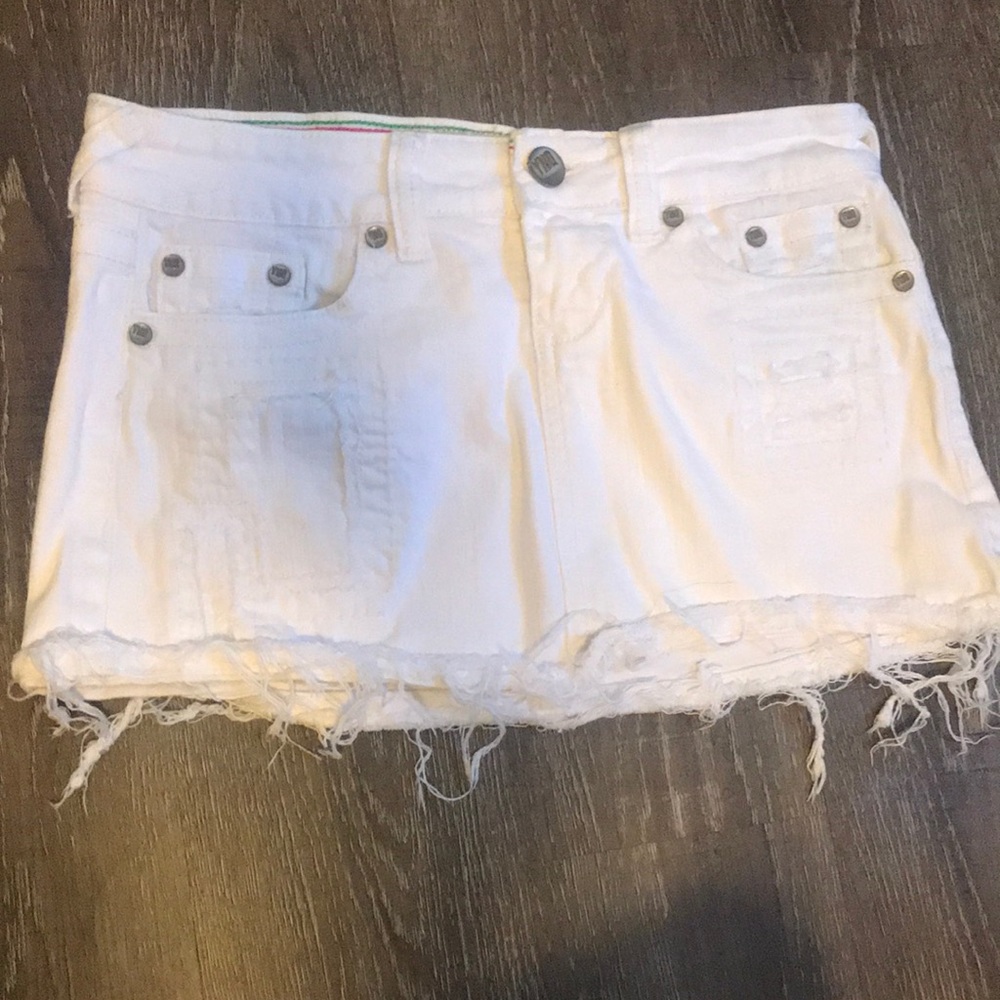 White Jean skirt